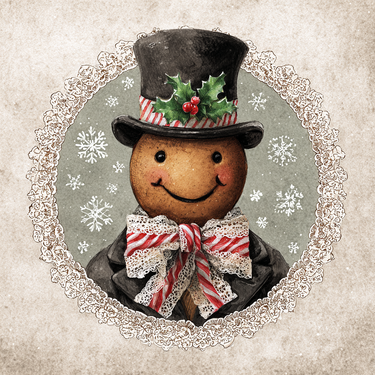 Christmas Gingerbread Sign, DCO-102626, Sign For Wreath, 10x10in Metal Sign